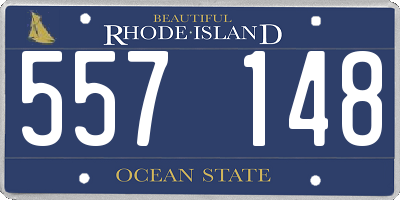 RI license plate 557148