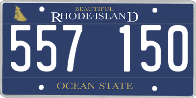 RI license plate 557150