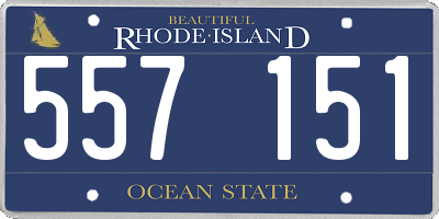 RI license plate 557151