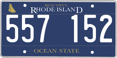 RI license plate 557152
