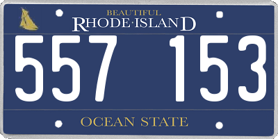 RI license plate 557153