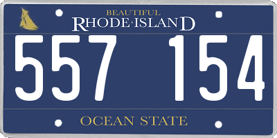 RI license plate 557154