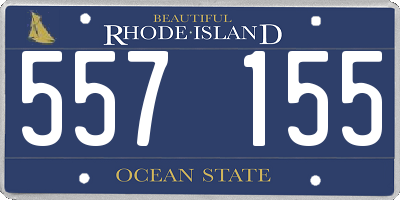 RI license plate 557155