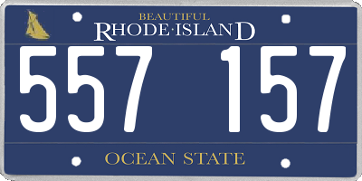 RI license plate 557157