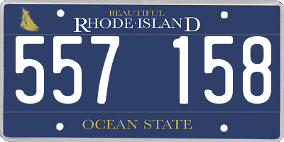 RI license plate 557158