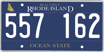 RI license plate 557162