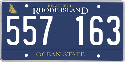 RI license plate 557163