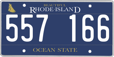 RI license plate 557166