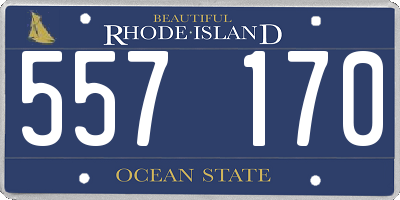 RI license plate 557170