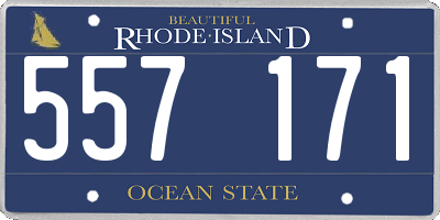 RI license plate 557171
