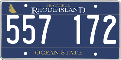RI license plate 557172
