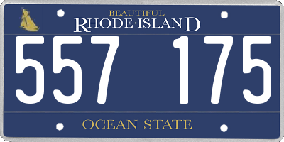 RI license plate 557175