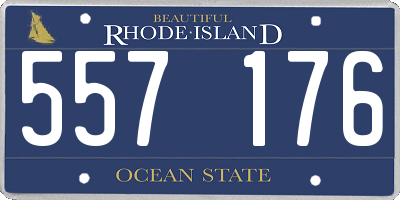 RI license plate 557176