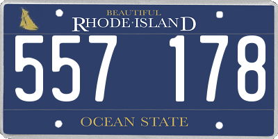 RI license plate 557178