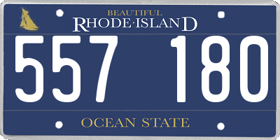 RI license plate 557180