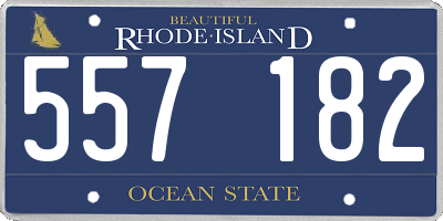 RI license plate 557182