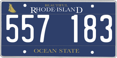 RI license plate 557183