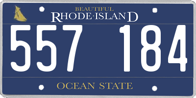 RI license plate 557184