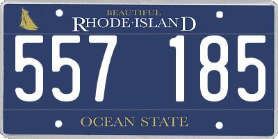 RI license plate 557185