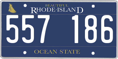 RI license plate 557186