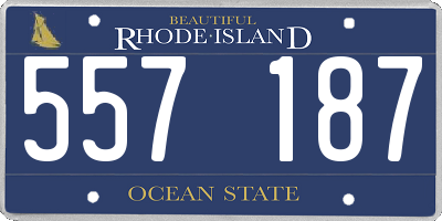 RI license plate 557187