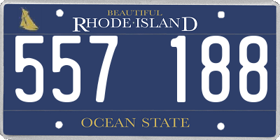RI license plate 557188