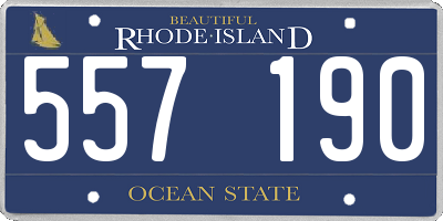 RI license plate 557190