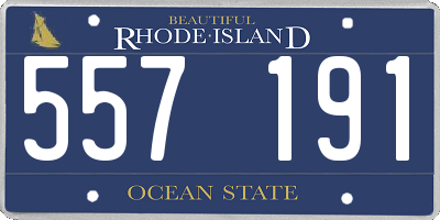 RI license plate 557191