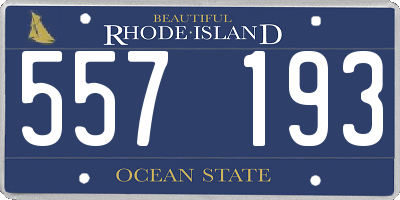 RI license plate 557193