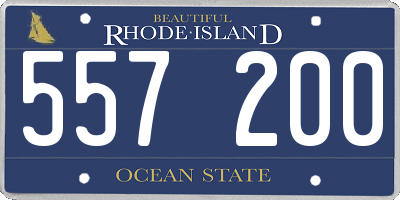 RI license plate 557200