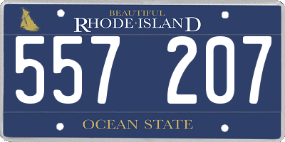 RI license plate 557207