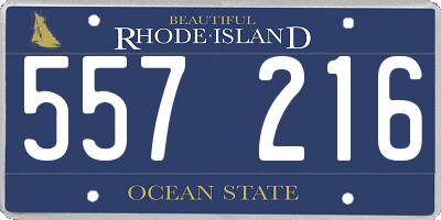 RI license plate 557216