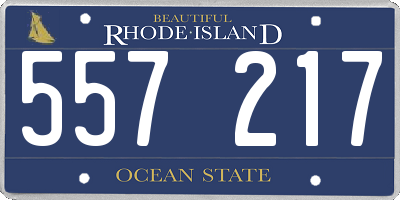 RI license plate 557217