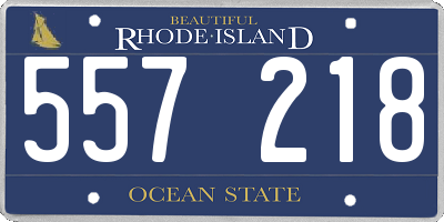 RI license plate 557218