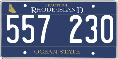 RI license plate 557230