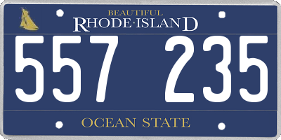 RI license plate 557235