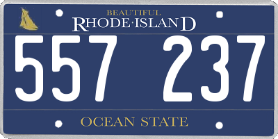 RI license plate 557237