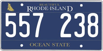 RI license plate 557238