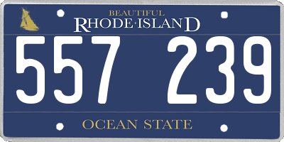 RI license plate 557239