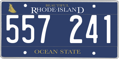 RI license plate 557241