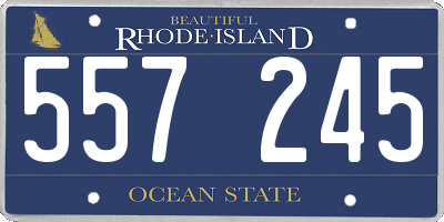 RI license plate 557245