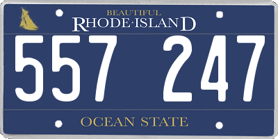 RI license plate 557247