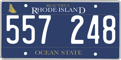 RI license plate 557248