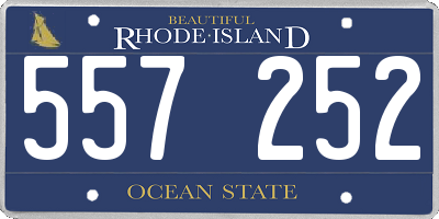 RI license plate 557252