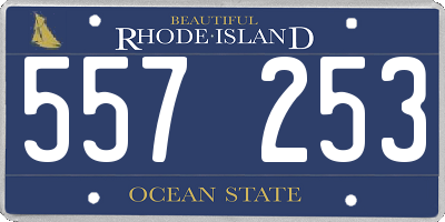 RI license plate 557253