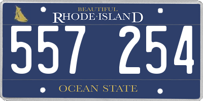 RI license plate 557254
