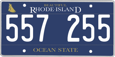 RI license plate 557255