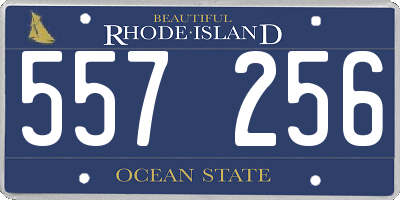 RI license plate 557256