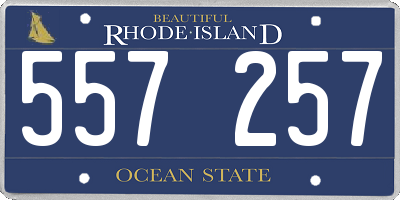 RI license plate 557257