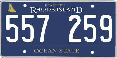 RI license plate 557259